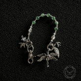 Retro Angel Wings Matte Beaded Alloy Pants Chain