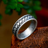 Retro Braided Stainless Steel Band Ring | Gthic.com