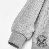 Retro Casual Stand-Collar Jacquard Half-Zip Sweatshirt