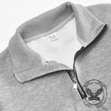 Retro Casual Stand-Collar Jacquard Half-Zip Sweatshirt