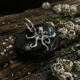 Retro Dark-Style Stainless Steel Octopus Drop Earrings