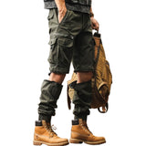 Retro Detachable Straight Leg Casual Cargo Trousers | Gthic.com