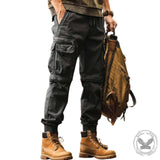 Retro Detachable Straight Leg Casual Cargo Trousers | Gthic.com