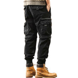 Retro Detachable Straight Leg Casual Cargo Trousers | Gthic.com