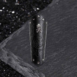Retro Embossed Skull Rivet PU Leather Knight Bracers