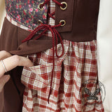 Retro Floral Farm Pastoral Parent-Child Dress Set