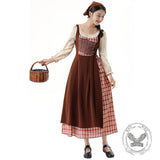 Retro Floral Farm Pastoral Parent-Child Dress Set