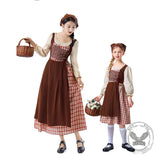 Retro Floral Farm Pastoral Parent-Child Dress Set