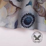 Retro Floral Print Short Sleeve Stand Collar Polo Shirt | Gthic.com