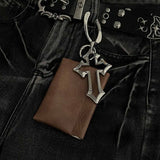 Retro Hollowed-Out Cross PU Leather Waist Wallet | Gthic.com