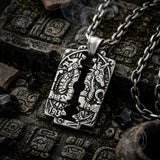 Retro Horus Anubis Stainless Steel Amulet Pendant | Gthic.com