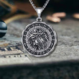 Retro Jesus Head Sacred Heart Stainless Steel Pendant 01 | Gthic.com