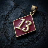 Retro Letter 13 Stainless Steel Pendant
