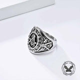 Retro Masonic Symbol Stainless Steel Ring