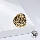 Retro Masonic Symbol Stainless Steel Ring