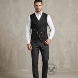 Retro Medieval Jacquard Punk Waistcoat Costume | Gthic.com