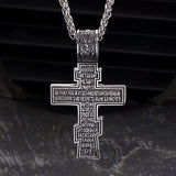 Retro Orthodox Crucifixion Stainless Steel Cross Pendant