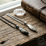 Retro Rhombus Wishing Stone Stainless Steel Pendant | Gthic.com