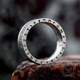 Retro Runes Celtic Knot Stainless Steel Ring | Gthic.com