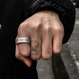 Retro Runes Celtic Knot Stainless Steel Ring | Gthic.com
