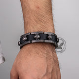 Retro Skull Heads Watch Buckle Stainless Steel Bracelet