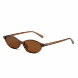 Retro Small Frame UV Protection PC Oval Sunglasses