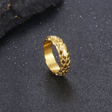 Retro Snake Scale Stainless Steel Ring | Gthic.com