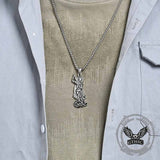 Retro St. George Slay Dragon Stainless Steel Pendant 02 | Gthic.com