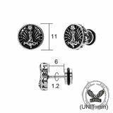 Retro Viking Pattern Stainless Steel Stud Earrings