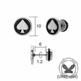 Retro Viking Pattern Stainless Steel Stud Earrings