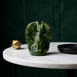 Retro Western-Style Dragon Crystal Xiuyan Jade Figurine
