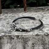 Rivet Skull Star Alloy Choker Necklace