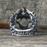 Roaring Tyrannosaurus Rex Skull Sterling Silver Ring