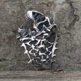 Roaring Tyrannosaurus Rex Skull Sterling Silver Ring