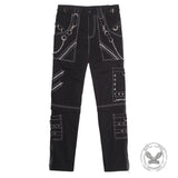 Rock Chain-Embellished Cotton Cargo Pants
