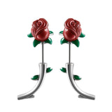 Rose Buds Stainless Steel Piercing Earrings | Gthic.com