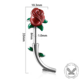 Rose Buds Stainless Steel Piercing Earrings | Gthic.com