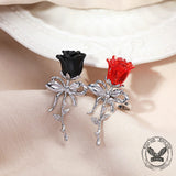 Rose Flower Design Alloy Open Ring | Gthic.com