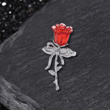 Rose Flower Design Alloy Open Ring | Gthic.com