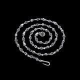 Rose Skull Chain Sterling Silver Necklace | Gthic.com