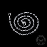 Rose Skull Chain Sterling Silver Necklace | Gthic.com