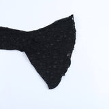 Sexy Black See-Through Lace Bell-Sleeved Top