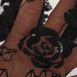 Sexy Embroidery Mesh Backless Suspender Pajamas | Gthic.com