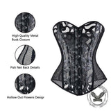 Sexy Mesh Hollow Out Flower Overbust Corset