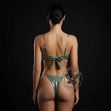 Sexy Metallic Shiny Push Up Women's Bikini Set | Gthic.com