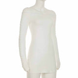 Sexy One-Shoulder Hollow Burnt Flower Dress