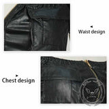 Sexy One Shoulder Zipper PU Leather Short Tube Top