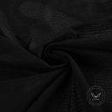 Sexy Sheer Snake Print Crew Neck Mesh Bodysuit