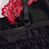 Sexy Skull Print Lace Trim Ultra-Thin Bra Underwear | Gthic.com