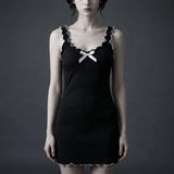 Sexy V-Neck Bow Sleeveless Nightdress